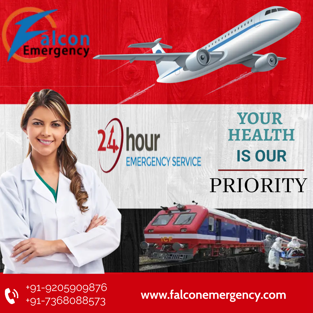 Falcon Emergency Train Ambulance Services in Delhi- Safest Transportation for Patient