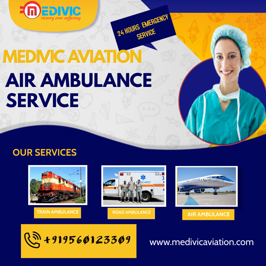 Take Medivic Aviation Train Ambulance from Bhopal with Suitable Medical Facilities  