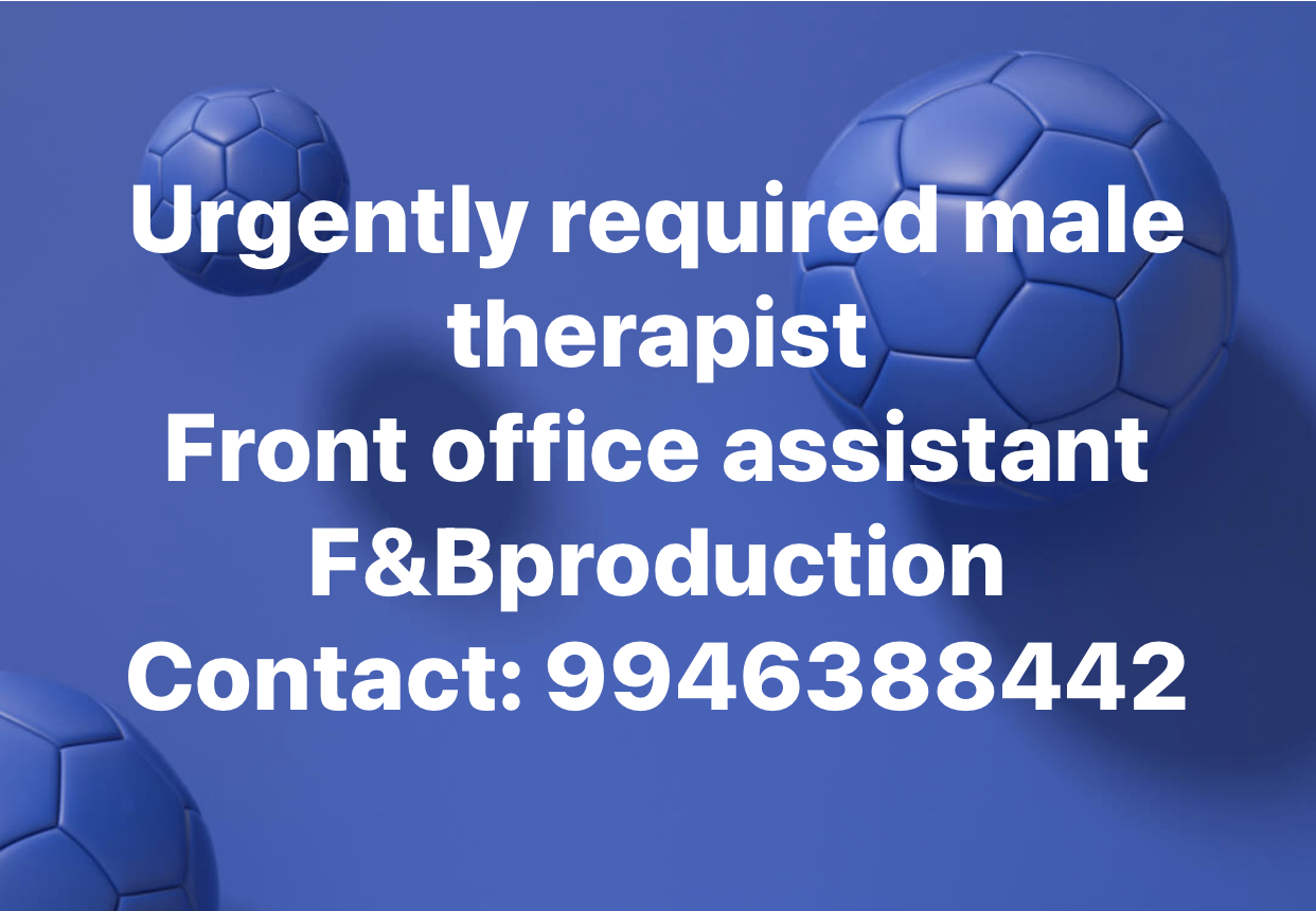 Urgently required male therapist 
