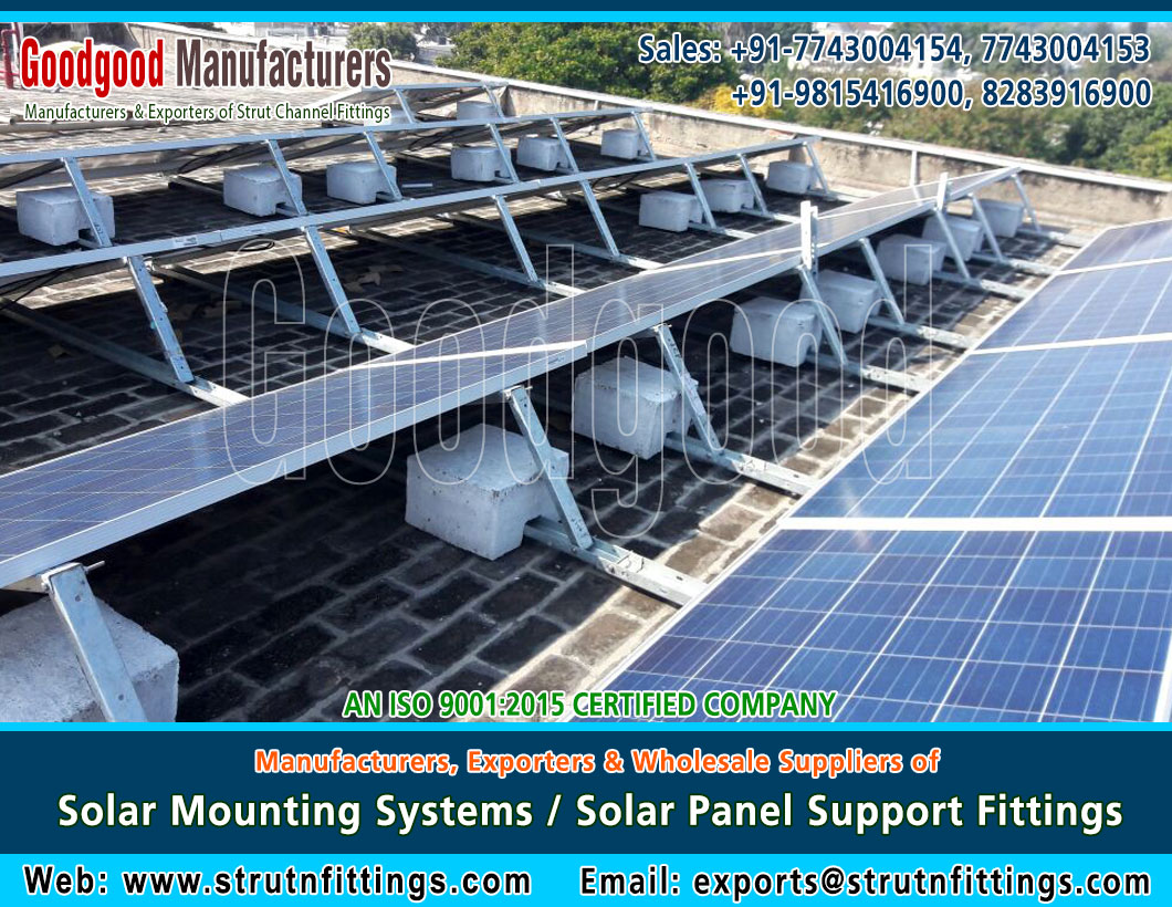 Solar Mounting Systems manufacturers suppliers wholesale exporters in India https://www.strutnfittings.com +91-77430-04154, +91-77430-04153, +91-98154-16900